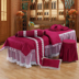 Beauty khăn trải giường cotton gia đình bốn nhỏ phong cách châu Âu sang trọng cao cấp bông đơn giản màu tím bedspread bầu không khí trang nghiêm vật lý trị liệu - Trang bị tấm khăn trắng trải giường spa Trang bị tấm