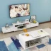 Phòng khách tủ tivi phòng khách tươi trẻ phòng ngủ cá tính nhỏ mục đồng kết hợp tủ tivi dài bàn cafe mặt kính hợp thời trang - TV