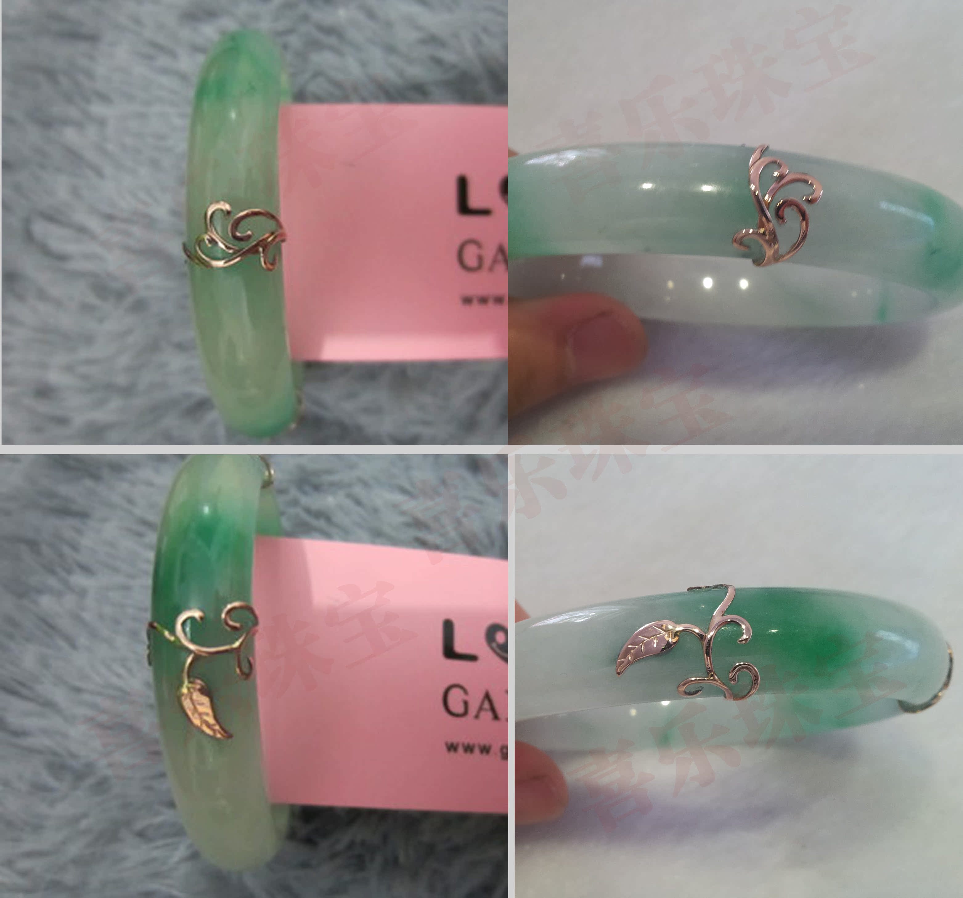 断玉翡翠手镯玉镯维修修复镶金银玉镯维修镶嵌