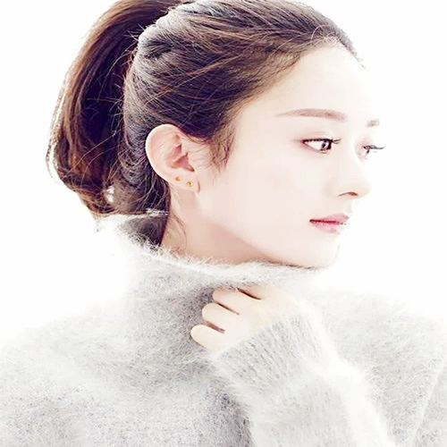 Золотые маленькие гипоаллергенные серьги подходит для мужчин и женщин