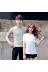 Hàn quốc phiên bản của T-Shirt nam giới và phụ nữ ngắn tay xu hướng lỏng nửa tay vài bộ vòng cổ áo bông thêu kitten t-shirt triều quần thể thao nam Áo khoác đôi