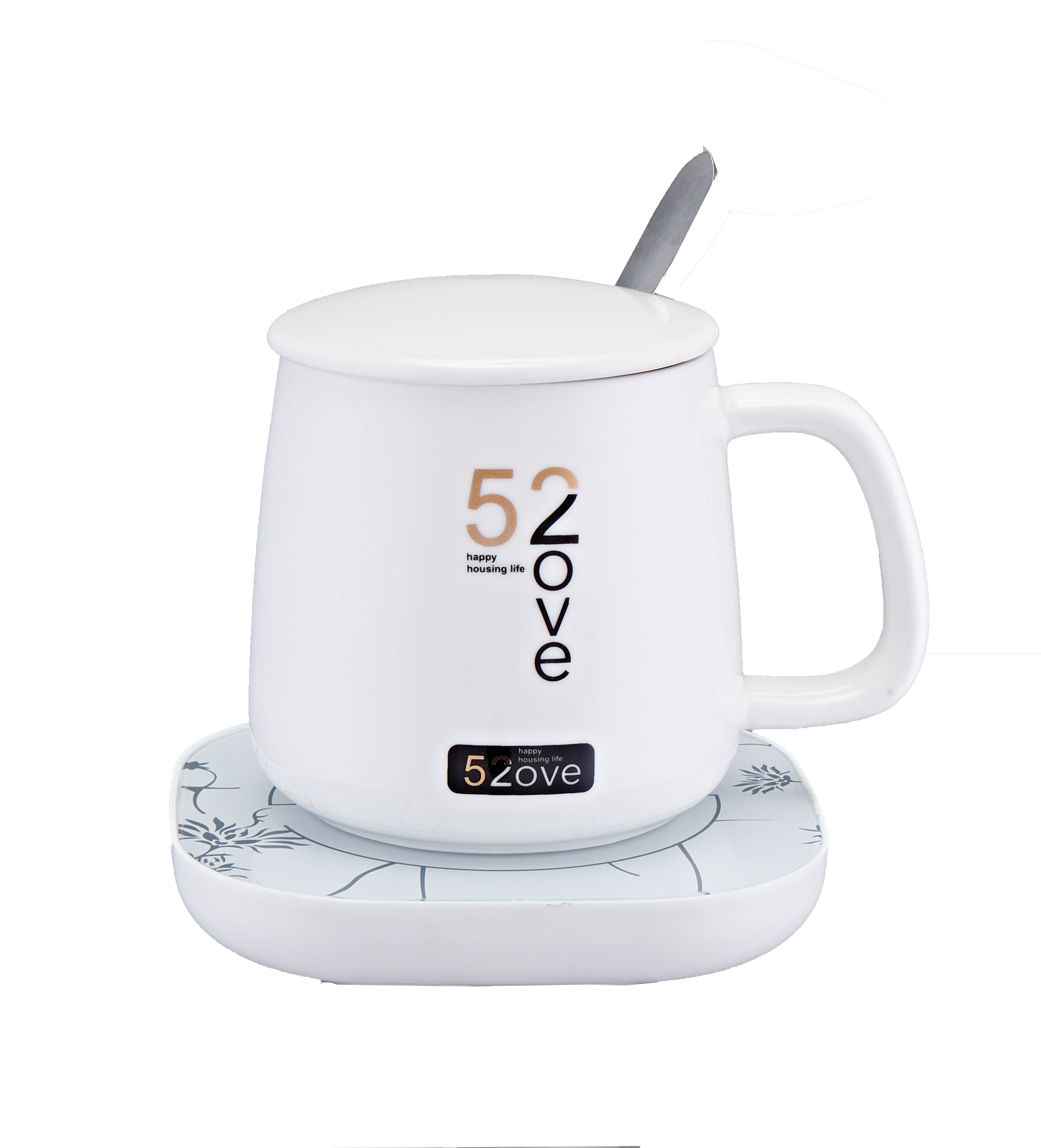 加热杯垫自动热牛奶神器55度恒温水杯暖暖杯保温底座太阳杯印logo