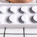 3D giả lông mi tự nhiên thực tế trang điểm nude dày phần cứng cuống đôi mô phỏng da lông mi nam châm Lông mi giả