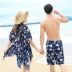 Cặp đôi Đồ bơi Váy nữ che bụng Slim Cặp đôi Hot Springs Kỳ nghỉ Thời trang Hàn Quốc Bộ đồ bơi bãi biển - Vài đồ bơi Set đồ đi biển cho cặp đôi Vài đồ bơi