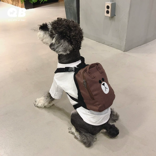 QB Pet Self -Backpack Dog Snack Bag Teddy Sherrykki Маленькая школьная сумка