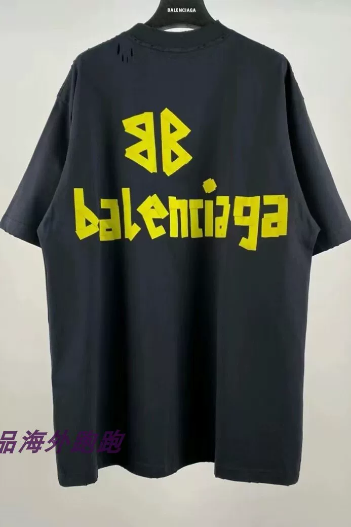 Balenciaga Paris Family короткая футболка муж/женщина