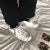 Xu Liumang 2018 mùa đông mới dày cộng với nhung in giày cotton Giày vải hoang dã nữ sinh viên phiên bản Hàn Quốc của Harajuku giầy nữ nike Plimsolls
