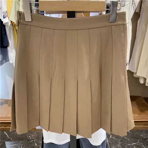 Приталенная юбка, мини-юбка, с медвежатами, 2020, высокая талия, А-силуэт