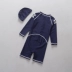 Xuất khẩu quần áo trẻ em Hàn Quốc cho bé trai kem chống nắng chống tia cực tím dài tay cho bé thể thao áo tắm một mảnh phù hợp với quần áo - Bộ đồ bơi của Kid Bộ đồ bơi của Kid