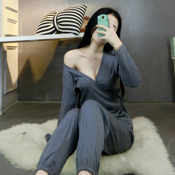 Imported cotton pajamas bathrobe sexy kimono Japan