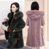 2018 Haining fox fur cỏ phần dài lông một cừu cắt coat chống mùa mùa đông áo khoác lông nữ ao long Faux Fur