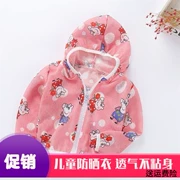 Áo phông mùa hè cho bé trai áo chống nắng quần áo UV light cardigan trong suốt siêu mỏng ngoài trời quần áo điều hòa không khí - Quần áo ngoài trời cho trẻ em