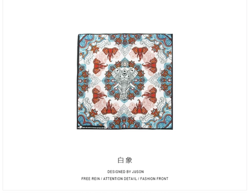 Брендовый носовой платок в стиле хип-хоп, ретро повязка на голову, маска, Южная Корея