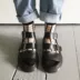 Les đẹp trai t da giày La Mã Châu Âu và Hoa Kỳ tide thương hiệu Nhật Bản thủy triều ban đầu giày của nam giới da đen dép Anh giày thường