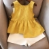Cô gái 2018 Hàn Quốc phiên bản của mùa hè mới búp bê áo vest váy Hàn Quốc phiên bản của áo sơ mi bé váy không tay phù hợp với thủy triều quần áo em bé Phù hợp với trẻ em