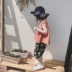 Cô gái mùa hè 2018 mới khoang giai điệu sen trẻ em rắn màu bông búp bê áo sơ mi + phù hợp với phù hợp với