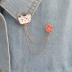 Nhật Bản dễ thương trâm cài kim loại nữ áo sơ mi cổ áo trang trí pin khóa pin cố định quần áo sáng tạo trăm trận đấu - Trâm cài cài áo vest nam Trâm cài