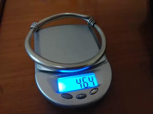 Династия Цин Сплошное серебряное браслет