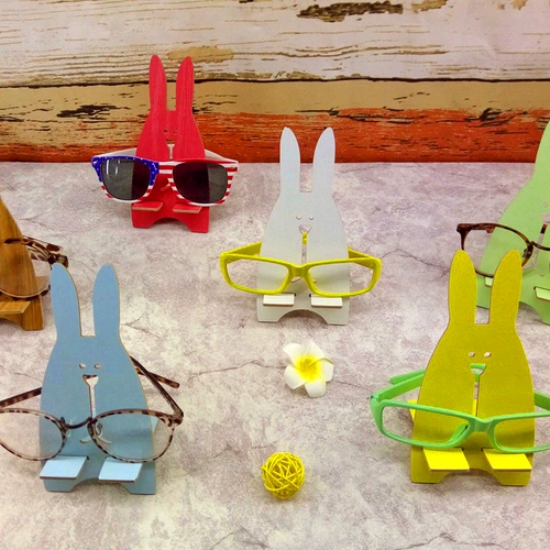 Кролик, очки, штатив, креативный деревянный аксессуар, декор