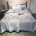 Mùa hè hai mặt Tencel quilt cover mảnh duy nhất mát băng lụa quilt cover đơn đôi mượt khỏa thân ngủ mùa hè mát giường sản phẩm 1.51.8 Quilt Covers