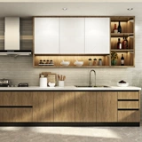 Общий шкаф Witne's Castan -приготовленная простая кухня с двойным двойным Jieyingstone Open Kitchen Cabinet Полная настройка домов