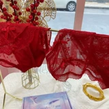 Красное нижнее белье для влюбленных, подарочная коробка, оберег на день рождения, хлопковые штаны, трусы, подарок на день рождения