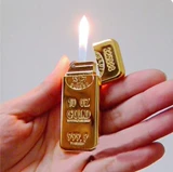 Бутик надувный газ легкий индивидуальность творческие золотые батончики металлические анти -тренд мужской новый странный песчаный огонь