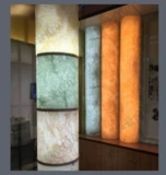 Акриловая натуральная световая доска, глянцевая потолочная подвеска из нефрита для коридора, сделано на заказ