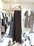 Южнокорейский летний однотонный товар, приталенное длинное платье-комбинация, платье, открытые плечи, с открытой спиной