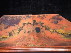 Ювелирные изделия и полуфабрикаты 《万里长城》桂林鸡血玉草花系列对板图案摆件重14.9斤