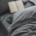 Tối giản Bắc Âu Công nghiệp B & B Gió Bông Bông Giặt Bông Khăn trải giường Bốn miếng Pure White Dark Grey Colorblock - Bộ đồ giường bốn mảnh