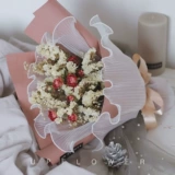 Оригинальный дизайн оригинальный дизайн сухой цветок розовый белый марлепо -поли -головная роза забытая подарочная коробка день рождения