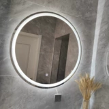 Скандинавская круглая лампа, умное зеркало с подсветкой без запотевания стекол
