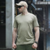 CQB quân đội fan nguồn cung cấp quần áo mùa hè vòng cổ khô nhanh T-Shirt ngắn tay đào tạo chiến thuật t-shirt nam thể dục thể chất đào tạo áo sơ mi Những người đam mê quân sự hàng may mặc / sản phẩm quạt quân đội