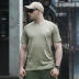 CQB quân đội fan nguồn cung cấp quần áo mùa hè vòng cổ khô nhanh T-Shirt ngắn tay đào tạo chiến thuật t-shirt nam thể dục thể chất đào tạo áo sơ mi