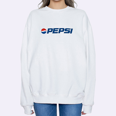 pepsi百事可乐情侣卫衣秋冬加绒联名时尚运动休闲男女圆领长袖t恤