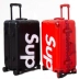 Khung nhôm vali nữ lưới màu đỏ du lịch trường hợp xe đẩy rung nam mát mẻ cá tính sup vali mới công suất lớn cặp vợ chồng - Va li