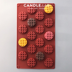 Ароматерапия DIY материалы/инструменты candle.lab | 圆形华夫饼干diy香薰石膏蜡烛扩香石手工硅胶模具17