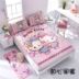 Chiết khấu Disney Ni Xia Hello Kitty KT mèo mat ba mảnh ghế điều hòa nhiệt độ 1,5m 1,8 m giường rửa - Thảm mùa hè chiếu tăm Thảm mùa hè