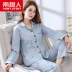 Nam cực đồ ngủ phụ nữ mùa xuân và mùa thu cotton dài tay phù hợp với ít ladies cardigan ngọt ngào XL cotton dịch vụ nhà Bộ Pajama