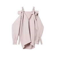 Весенняя длинная розовая рубашка, коллекция 2021, средней длины, эффект подтяжки