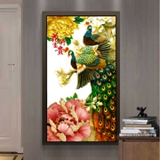 Mona Lisa cross Stitch 2019 mới peacock phiên bản dọc hành lang phòng khách đơn giản hiện đại hoa mở giàu có - Công cụ & phụ kiện Cross-stitch