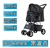 Bốn bánh vật nuôi xe dog stroller pet xe đẩy em mèo và con chó nhu yếu phẩm hàng ngày có thể gập lại xe đẩy em chó