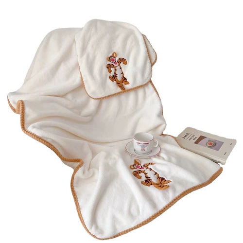 Дисней, мультяшное детское банное полотенце, мягкий быстросохнущий детский комплект для плавания, с вышивкой, хорошо впитывает воду