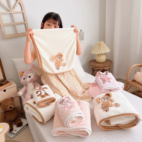 Дисней, мультяшное детское банное полотенце, мягкий быстросохнущий детский комплект для плавания, с вышивкой, хорошо впитывает воду