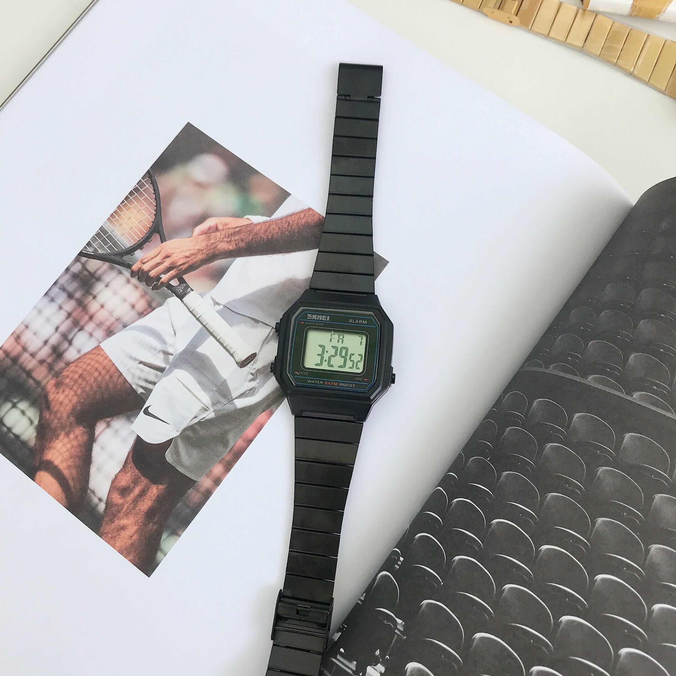 INS Harajuku Style Rectangular Electronic and Female Middle School Students Trend Digital Display Small Watch for Male _voghion.com