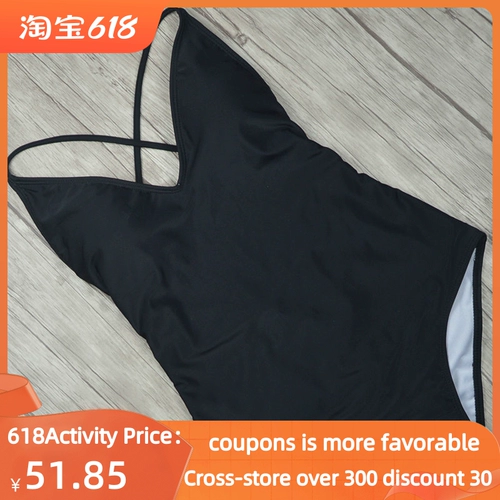 New Sexy One Piece Swimsuit Women Swimwear Solid Black Thong