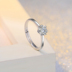 S925 sterling silver ring nữ mô hình mở sống đơn giản Nhật Bản và Hàn Quốc phiên bản của hôn nhân mô phỏng kim cương nhẫn vàng trắng sinh viên trang sức bạc Nhẫn