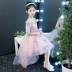 Màu hồng cô gái công chúa váy trẻ em của sàn catwalk trang phục cưới hoa cô gái fluffy áo sơ mi tổ chức sinh nhật buổi tối ăn mặc mùa hè Váy trẻ em