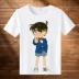 Thám tử Conan t-shirt nam phim hoạt hình anime ngắn tay sinh viên mùa hè quần áo giản dị cổ tròn đáy áo